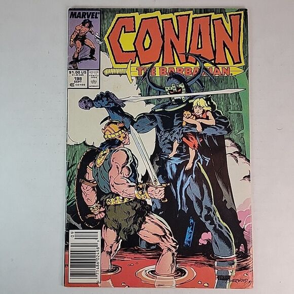 Conan the Barbarian #198 Newsstand - 1970 series Marvel comics VF minus Vintage - Picture 1 of 16